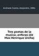 Tres poetas de la musica; anforas (de Max Henrique Urena), Andrade Coello, Alejandro, 1886- 