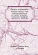 Elegias y armonias, Rimas varias; con traducciones al Frances, Italiano, Aleman y Gallego, Aguilera, Ventura Ruiz, 1820-1881 