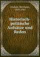 Historisch-politische Aufstze und Reden, Oncken, Hermann, 1869-1945 