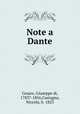 Note a Dante, Cesare, Giuseppe di, 1783?-1856,Castagna, Niccola, b. 1823 