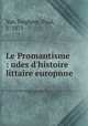 Le Promantisme : udes d