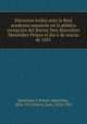 Discursos leidos ante la Real academia espanola en la publica recepcion del doctor Don Marcelino Menendez Pelayo el dia 6 de marzo de 1881, Menendez y Pelayo 