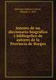 Intento de un diccionario biografico y bibliogrfico de autores de la Provincia de Burgos, M. Martinez Anibarro y Rives 