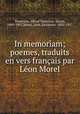 In memoriam; poemes, traduits en vers francais par Leon Morel, Alfred Tennyson 