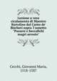 Lezione o vero cicalamento di Maestro Bartolino dal Canto de` Bischeri sopra `l sonetto "Passere e beccafichi magri arrosto", Cecchi, Giovanni Maria, 1518-1587 