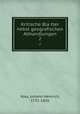 Kritische Blatter nebst geografischen Abhandlungen. 2, Voss, Johann Heinrich, 1751-1826 