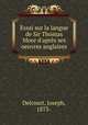 Essai sur la langue de Sir Thomas More d