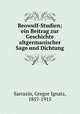 Beowulf-Studien; ein Beitrag zur Geschichte altgermanischer Sage und Dichtung, Sarrazin, Gregor Ignatz, 1857-1915 
