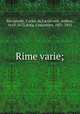 Rime varie;, Curzio da Marignolle 