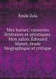 Mes haines; causeries litteraires et artistiques. Mon salon. Edouard Manet, etude biographique et critique, Zola, Emile, 1840-1902 