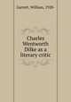 Charles Wentworth Dilke as a literary critic, Garrett, William, 1928- 