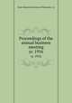 Proceedings of the annual business meeting. yr. 1916, State Historical Society of Wisconsin. 1n 