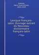 Lexique francais-latin. Ouvrage extrait du Nouveau dictionnaire francais-latin, Goelzer, Henri Jules Ernest, 1853-1929 
