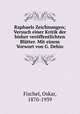 Raphaels Zeichnungen; Versuch einer Kritik der bisher veroffentlichten Blatter. Mit einem Vorwort von G. Dehio, Fischel, Oskar, 1870-1939 