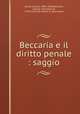 Beccaria e il diritto penale : saggio, Cesare Cantu 
