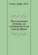 The Canzoniere of Dante, an contribution to its critical edition, Cossio, Aluigi, 1874- 