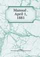 Manual . April 1, 1881, Pittsfield, Massachusetts. First Congregational church 