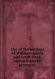 List of the writings of William Hazlitt and Leigh Hunt, chronologically arranged;, Ireland, Alexander, 1810-1894. [from old catalog] 