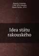Idea statu rakouskeho, Frantiek Palacky 