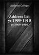 Address list. yr.1909-1910, Amherst College 