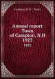Annual report Town of Campton, N.H.. 1923, Campton (N.H. : Town) 