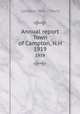 Annual report Town of Campton, N.H.. 1919, Campton (N.H. : Town) 