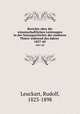 Berichte uber die wissenschaftlichen Leistungen in der Naturgeschichte der niederen Thiere whrend des Jahres .. 1857-60, Leuckart, Rudolf, 1823-1898 