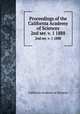 Proceedings of the California Academy of Sciences. 2nd ser. v. 1 1888, California Academy of Sciences 