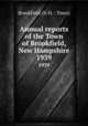 Annual reports of the Town of Brookfield, New Hampshire. 1939, Brookfield (N.H. : Town) 