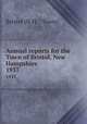Annual reports for the Town of Bristol, New Hampshire. 1937, Bristol (N.H. : Town) 