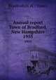 Annual report Town of Bradford, New Hampshire. 1955, 