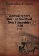 Annual report Town of Bradford, New Hampshire. 1950, 