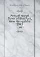 Annual report Town of Bradford, New Hampshire. 1945, 