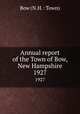 Annual report of the Town of Bow, New Hampshire. 1927, Bow (N.H. : Town) 