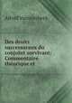 Des droits successoraux du conjoint survivant: Commentaire theorique et ., Alfred Vanisterbeek 