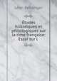 Etudes historiques et philologiques sur la rime francaise: Essai sur l ., Leon Bellanger 