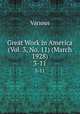 Great Work in America (Vol. 3, No. 11) (March 1928). 3-11, Various 