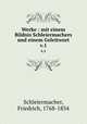 Werke : mit einem Bildnis Schleiermachers und einem Geleitwort. v.1, Schleiermacher, Friedrich, 1768-1834 