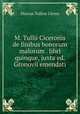 M. Tullii Ciceronis de finibus bonorum & malorum . libri quinque, juxta ed. Gronovii emendati, Marcus Tullius Cicero 