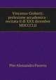 Vincenzo Gioberti: prelezione accademica : recitata il di XXX dicembre MDCCCLII., Pier Alessandro Paravia 