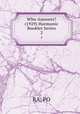 Who Answers? (1929) Harmonic Booklet Series. 2, RA, PO 