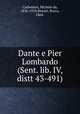 Dante e Pier Lombardo (Sent. lib. IV, distt 43-491), Carbonara, Michele da, 1836-1910,Murari, Rocco, 1864- 