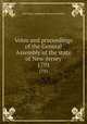 Votes and proceedings of the General Assembly of the state of New-Jersey. 1791, New Jersey. Legislature. General Assembly 