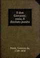Il don Giovanni; ossia, Il disoluto punito, Ponte, Lorenzo da, 1749-1838 