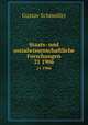 Staats- und sozialwissenschaftliche Forschungen. 21 1906, Gustav Schmoller 