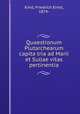 Quaestionum Plutarchearum capita tria ad Marii et Sullae vitas pertinentia, Kind, Friedrich Ernst, 1874- 