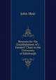 Reasons for the Establishment of a Sanskrit Chair in the University of Edinburgh, Muir John 
