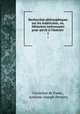 Recherches philosophiques sur les Americains, ou, Memoires interessants pour servir a l