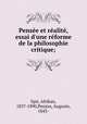 Pensee et realite, essai d