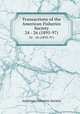 Transactions of the American Fisheries Society. 24 - 26 (1895-97), American Fisheries Society 
